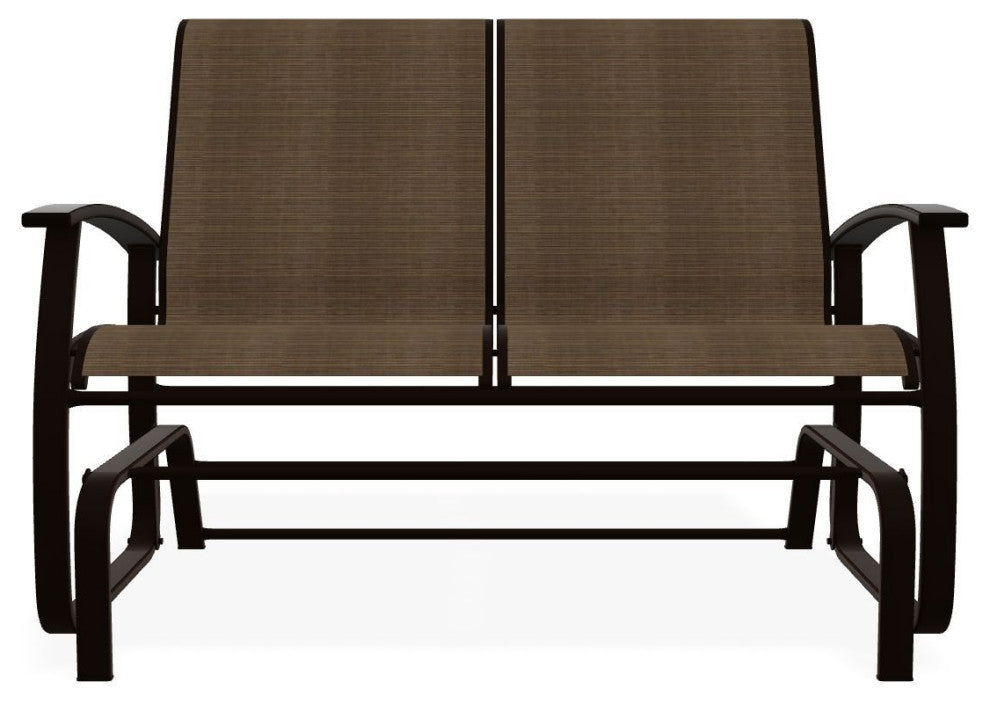 Belle Isle Sling 2-Seat Glider, Bark/Kona