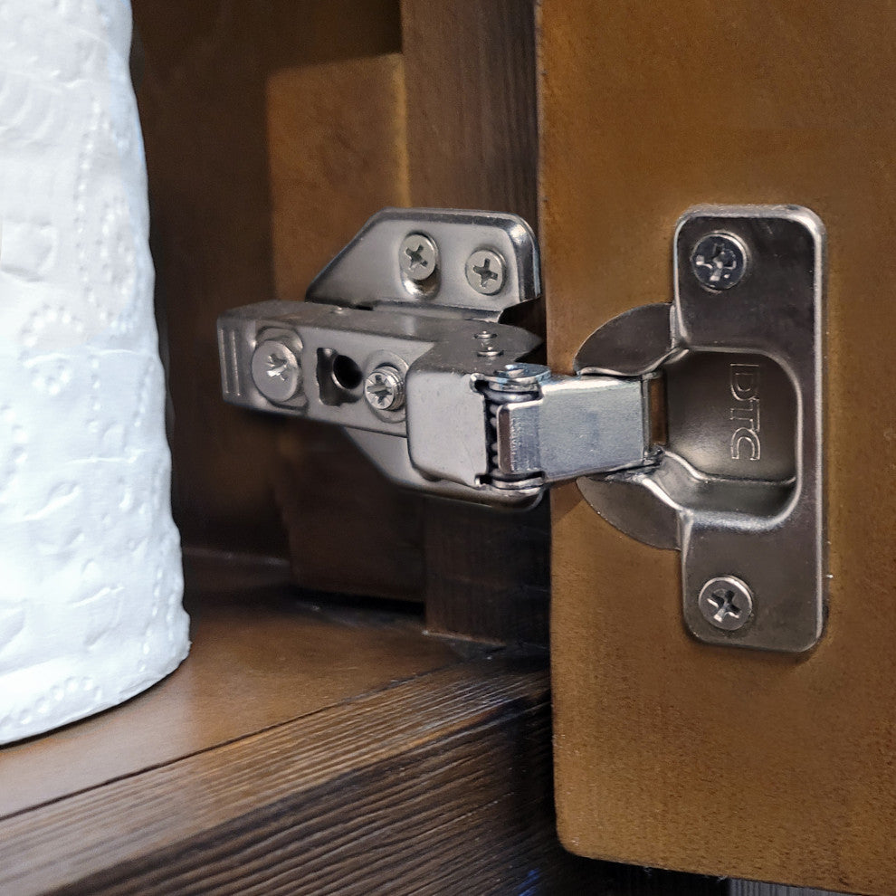 30" Vanity, Carrara White Marble Top, Sink, Drain, Mounting Ring, and P-Trap, Oil Rubbed Bronze, Without Mirror