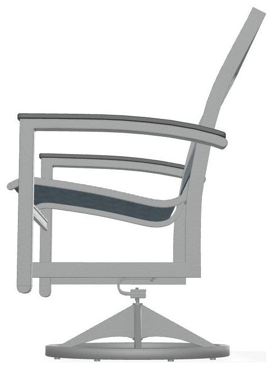 Bazza Sling Outdoor Swivel Rocker, Nimbus Ocean/Graphite