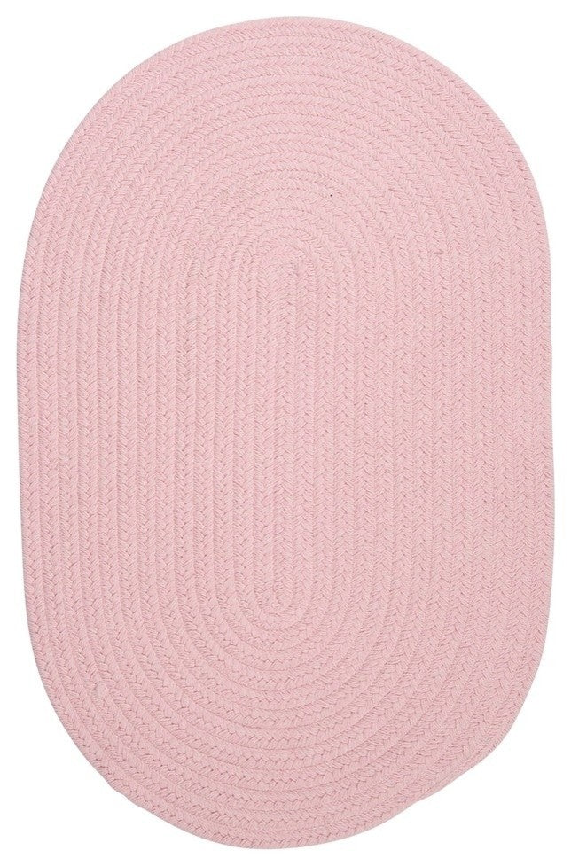 Colonial Mills Bristol WL20 Blush Pink Traditional Area Rug, Oval 8'x11'