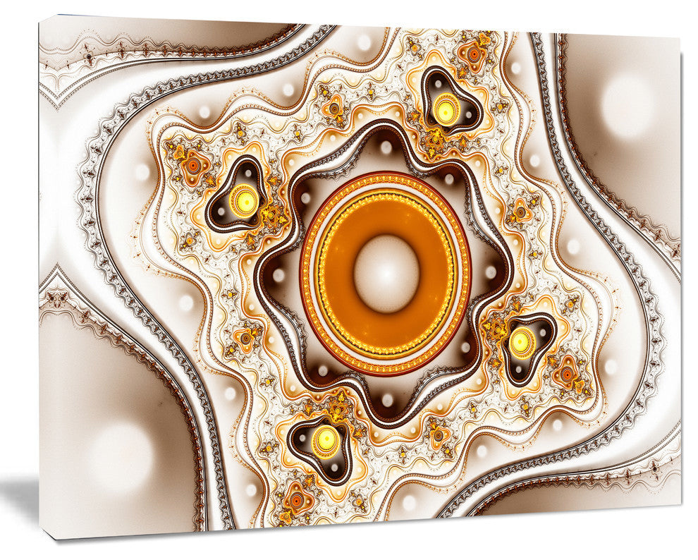 Fractal Circles and Wavy Curves, Abstract Canvas Art Print, 40x30