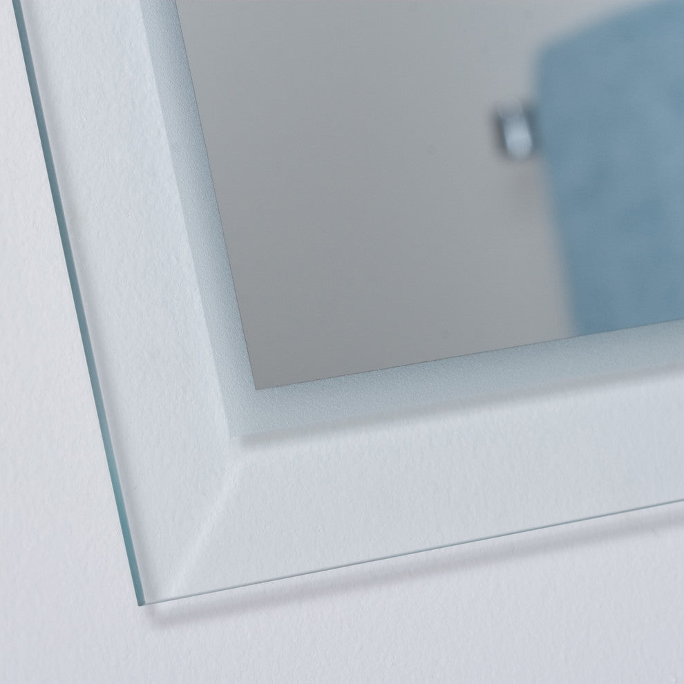 Frameless Etch Border Mirror