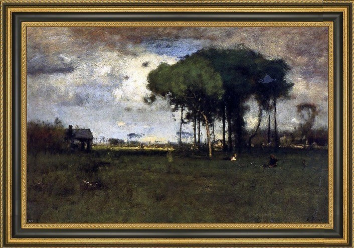George Inness Georgia Pines Afternoon Framed Premium Canvas Print, 18"x27"
