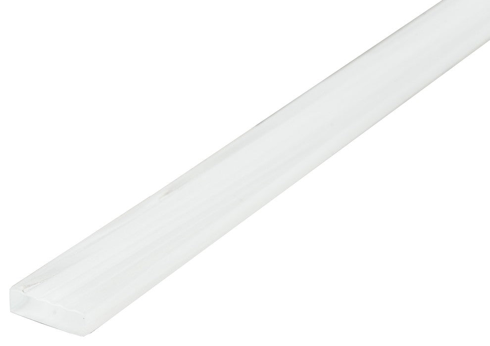 1"x12" Crystal Glass Liner, Set Of 10, White River
