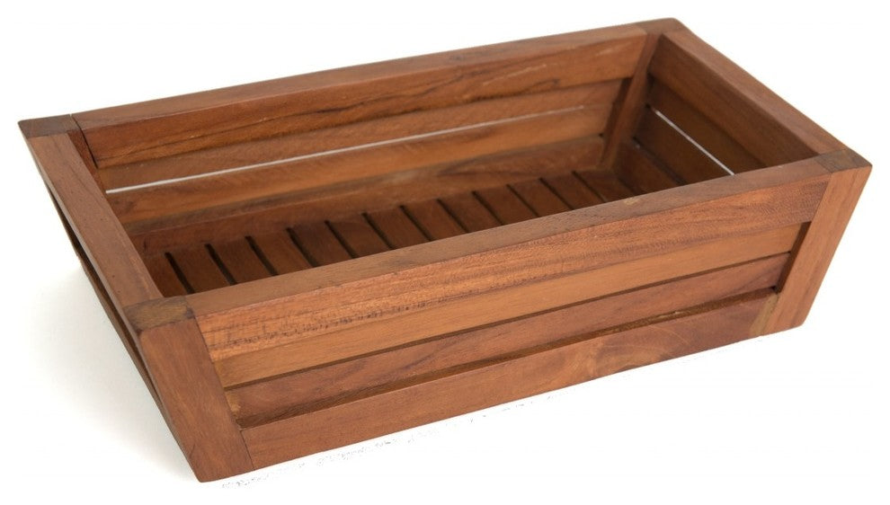 The Original Moa™ Teak Bathroom Guest Towel & Amenities Tray