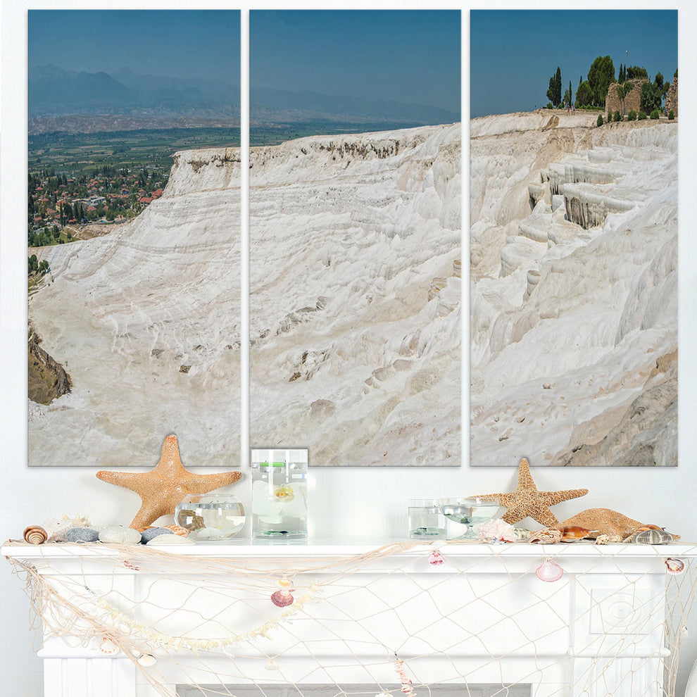 "Panoramic View of Pammukale" Metal Wall Art, 3 Panels, 36"x28"