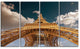 "Beautiful View of Paris Eiffel Tower Under Dark Sky" Wall Art, 48"x28", 4Panel