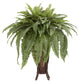 Boston Fern With Stand Silk Plant