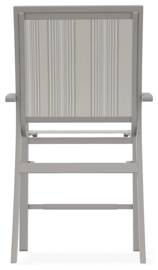Kendall Sling Balcony Height Stackable Outdoor Stool, Harbor/Warm Gray