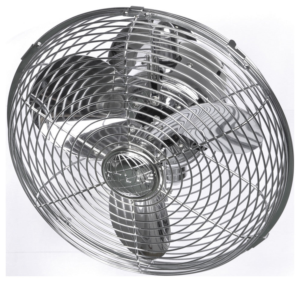 Kaye Wall Fan, Polished Chrome
