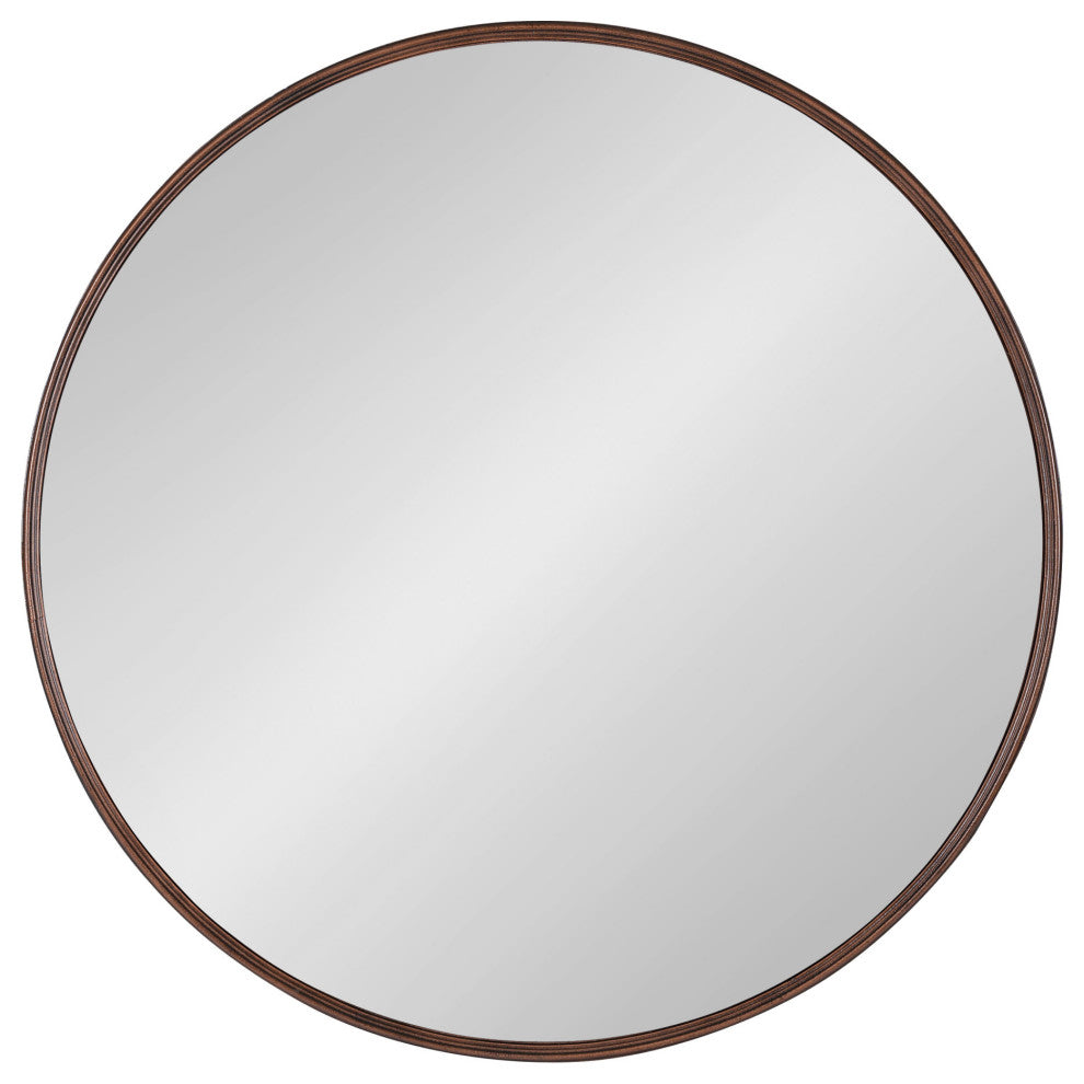 Caskill Round Framed Wall Mirror, Bronze 30 Diameter