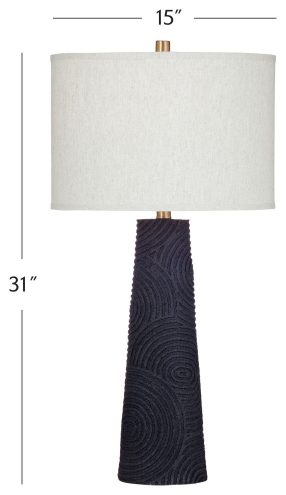Merrick Resin Table Lamp - Black
