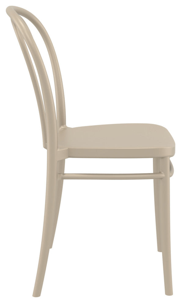 Victor Resin Outdoor Chair Taupe, Set of 2