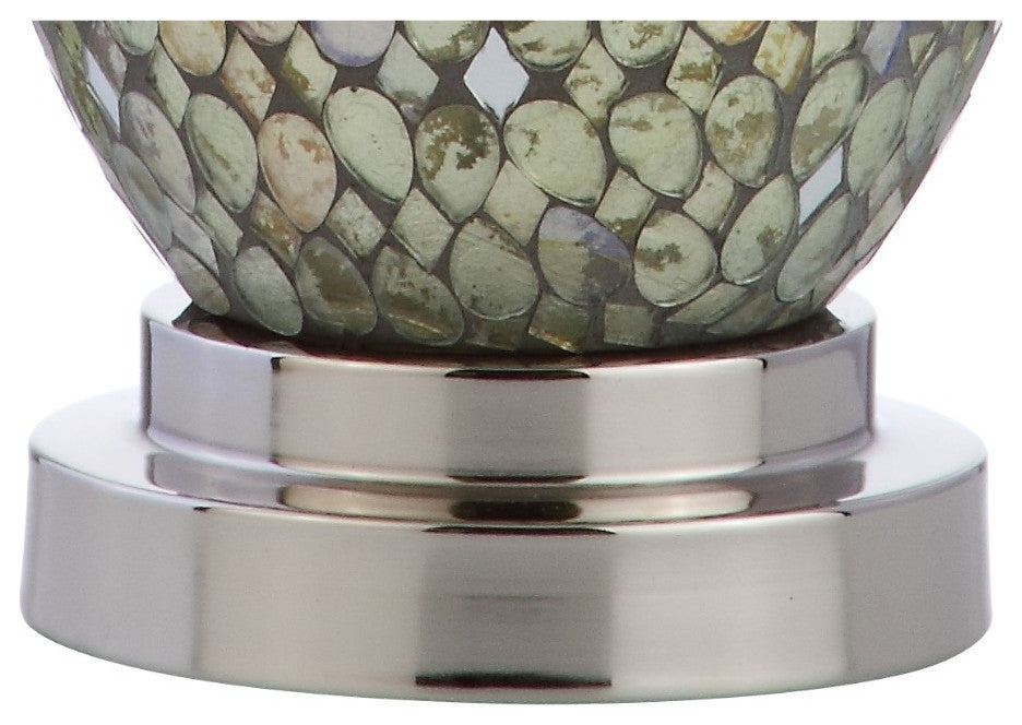 Douglas Mosaic LED Table Lamp, Green, 28"