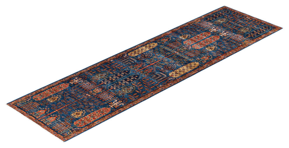 Serapi One-of-a-Kind Hand-Knotted Area Rug Blue, 2'9" x 9'10"