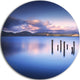 Colorful Clouds At Sunset, Seascape Photo Round Wall Art, 36"