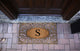 A1HC Rubber & Coir Elegant Circles Princess Doormat, Monogrammed, S
