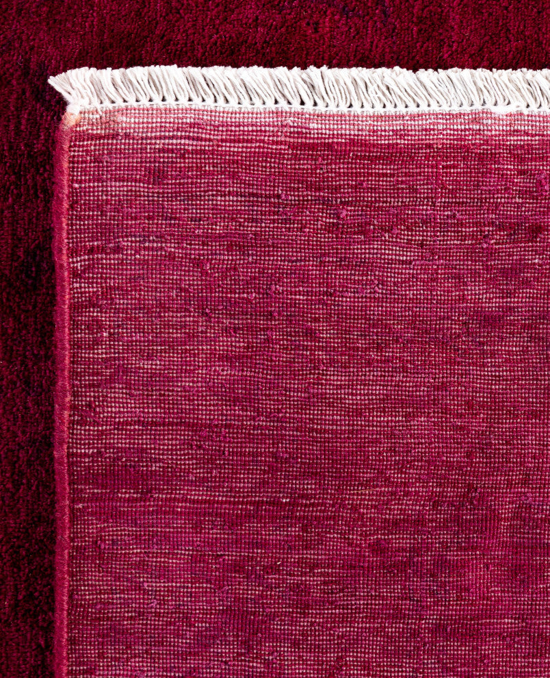 Overdyed One-of-a-Kind Hand-Knotted Area Rug Pink, 9' 3" x 11' 10"