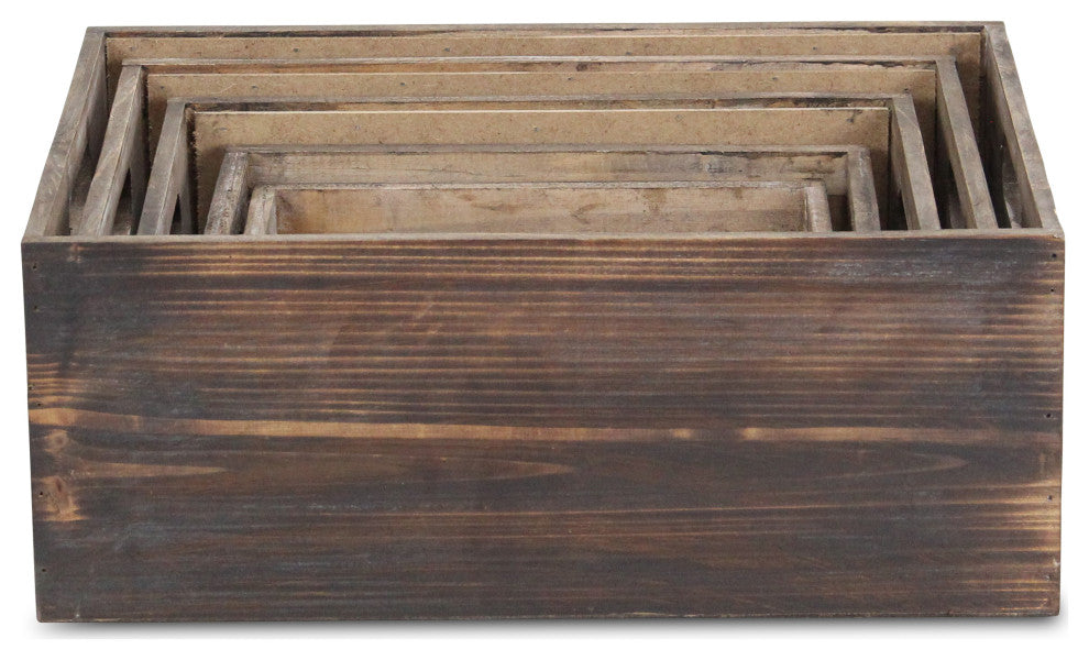 Chalkboard Wooden Crates, Set of 5