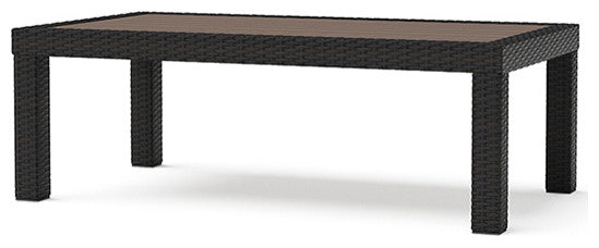 Deco 2 Piece Sunbrella Outdoor Patio Sofa and Deluxe Outdoor Coffee Table Set, Sunset Red
