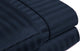 Sateen Stripe Soft 100% Microfiber Sheet Set, Navy, King