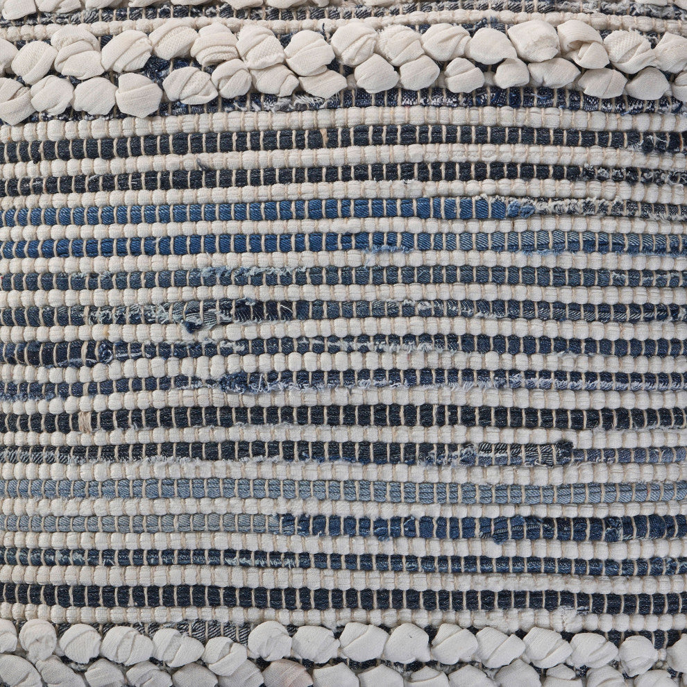 Bold Textured Navy Throw Pillow