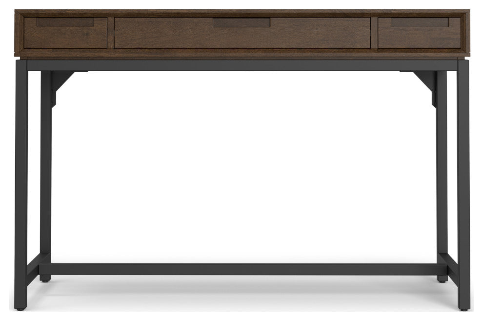 Banting Solid Hardwood Mid Century Small Desk, Walnut Brown