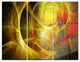 "Bright Yellow Stormy Sky" Digital Metal Wall Art, 3 Panels, 36"x28"