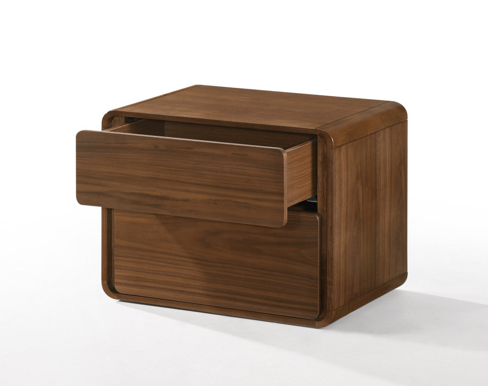 Modrest Dustin Modern Walnut Nightstand