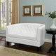 Modern Contemporary Living Room 2 Seater Loveseat Sofa White