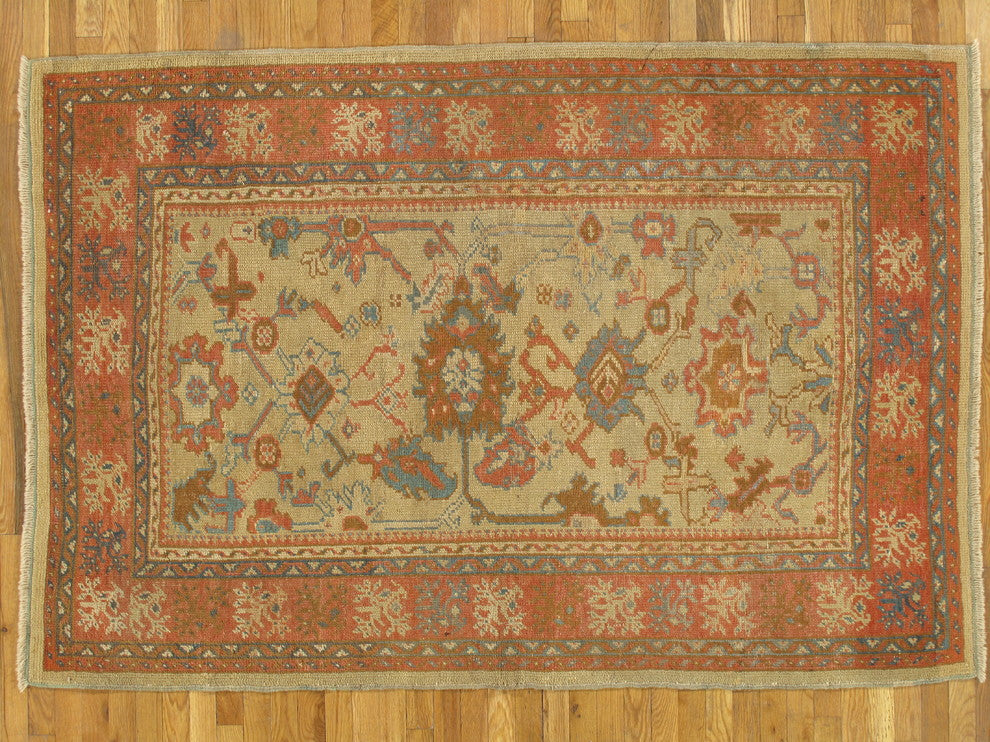 Consigned Oushak Rug, 6'7"x4'6"
