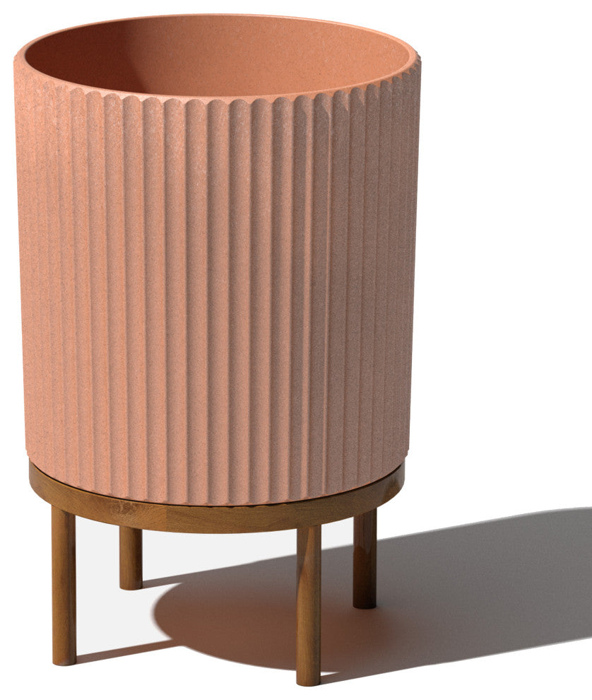 Veradek Demi Series Raised Planter With Stand, Terracotta/Brown, 16", Single