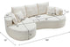 GDF Studio 106" 2-Piece Cloud Curved 3-Seater Sectional Sofa, Right Facing, Snow White