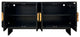 Four Door Media Credenza Sideboard, Black
