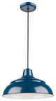 R Series Collection 14" Corded RLM Pendant, Navy Blue