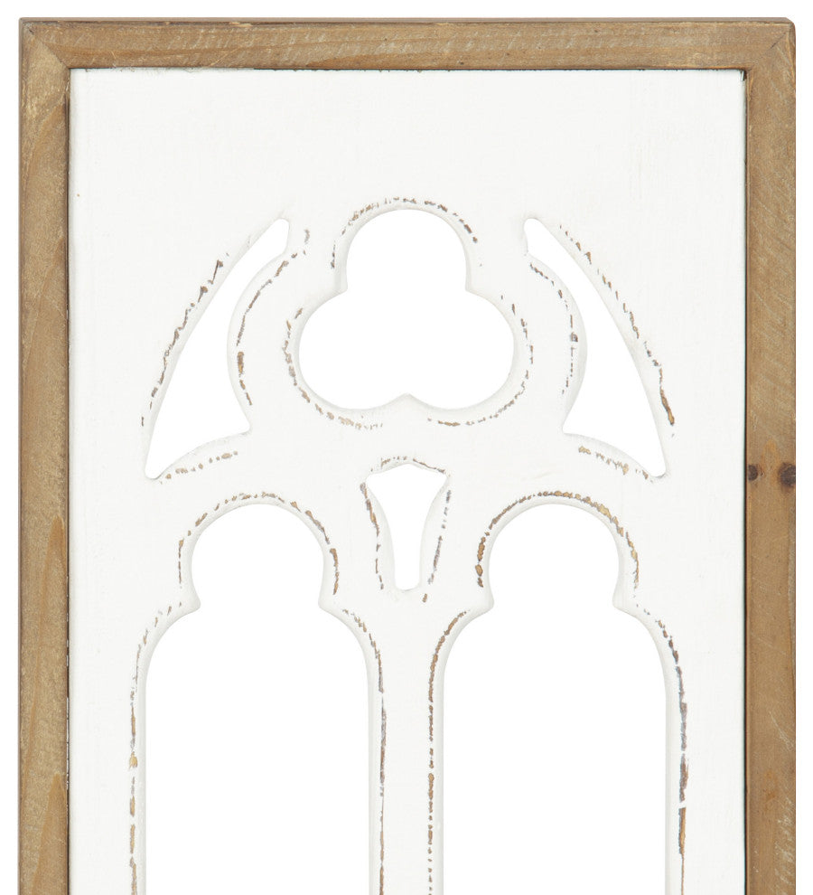 Mirabela Wood Wall Sconce Shelf Set, Brown 2 Piece