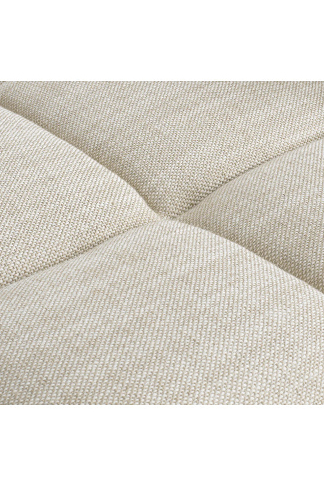Beige Grid-Tufted Modular Sofa, Eichholtz Hunter, Right