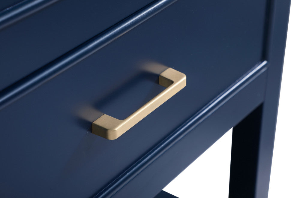 Skylar 42" Single Bathroom Vanity, Blue, With Backsplash