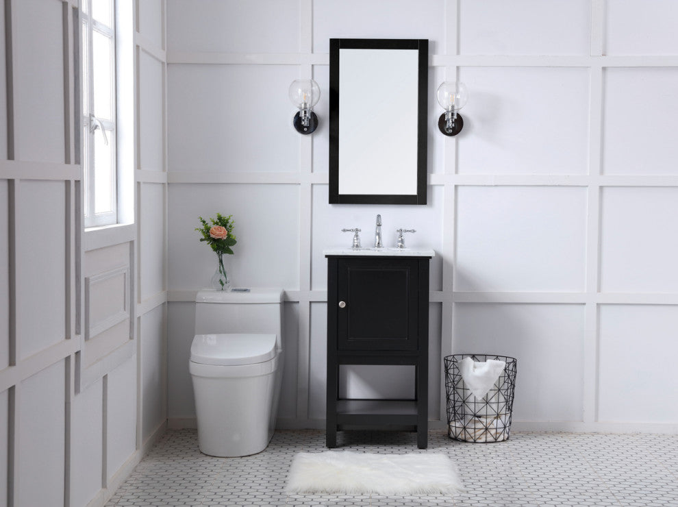 Matilda 19" Single Bathroom Vanity Set, Black