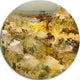 Yellow Stones Heavily Textured, Landscape Disc Metal Wall Art, 23"