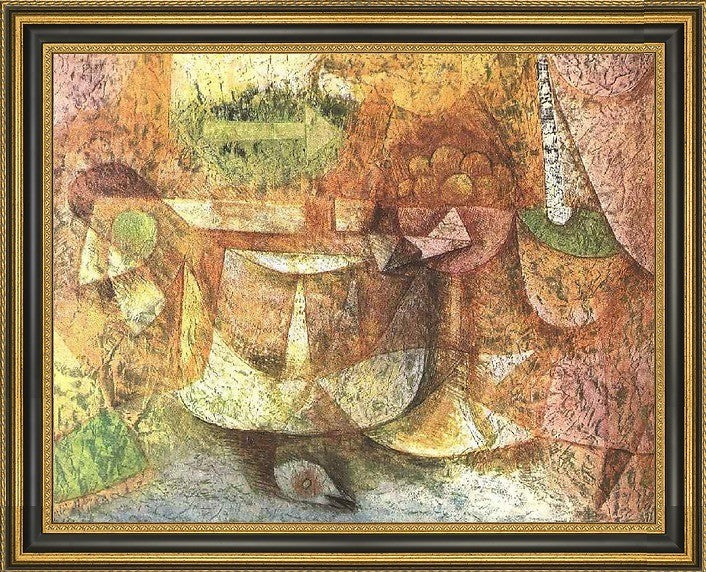Paul Klee Still Life with Dove - 18" x 24" Framed Premium Canvas Print