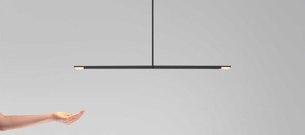 Virga LED Linear Pendant, Black Anodized Aluminum