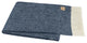 Italian Herringbone Throw, Navy Blue