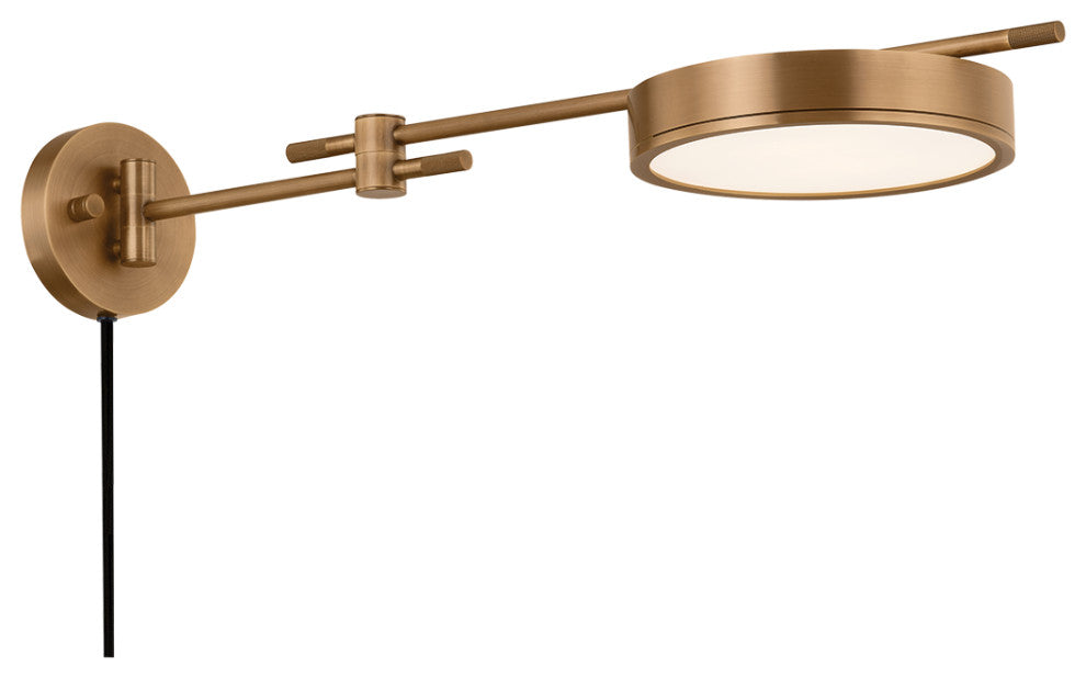 Troy Lighting Thatcher Plug-in Sconce Patina Brass