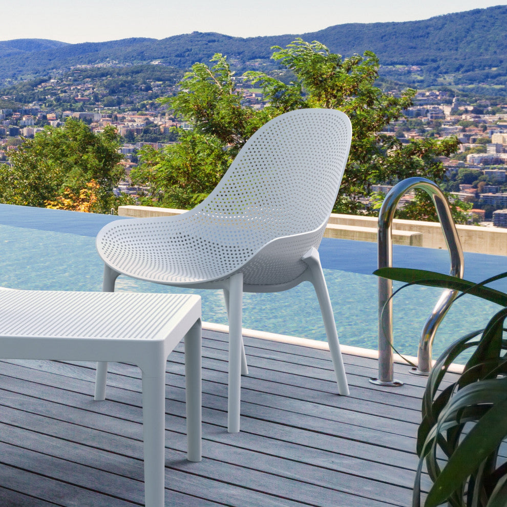 Compamia Sky Lounge Chair, Set of 2, White