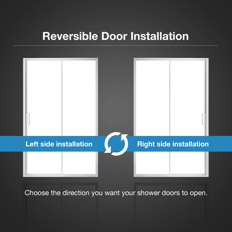 Stanford Sliding Fluted Alcove Shower Door, Satin Nickel, Clear Glass, 48"