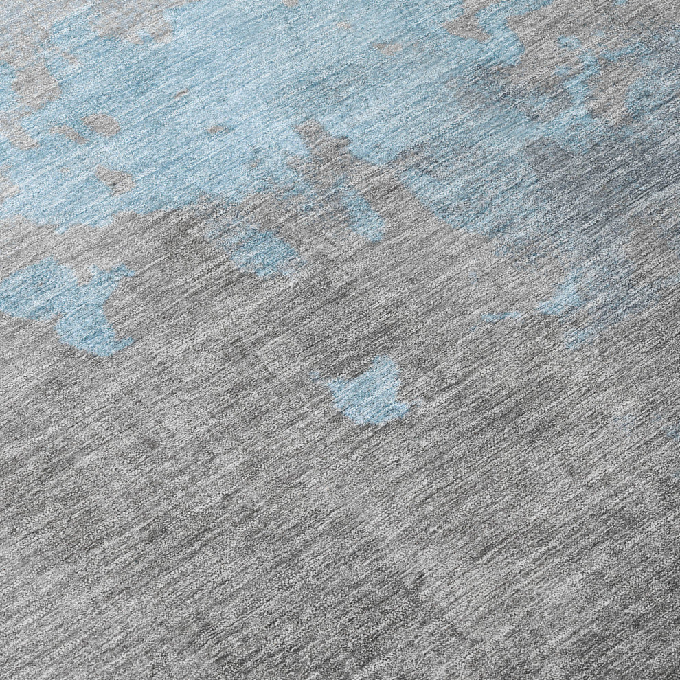 Machine Washable Indoor/Outdoor Chantille ACN1881 Blue 2'3" x 7'6" Runner Rug