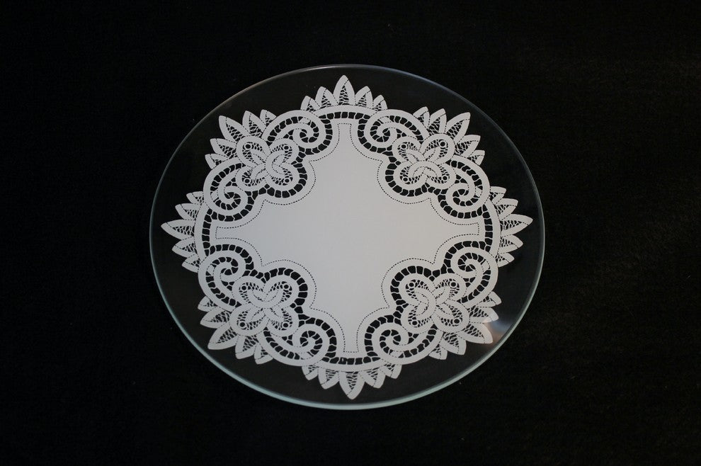 Battenburg Lace 6-Piece Round Plate Collection, Round