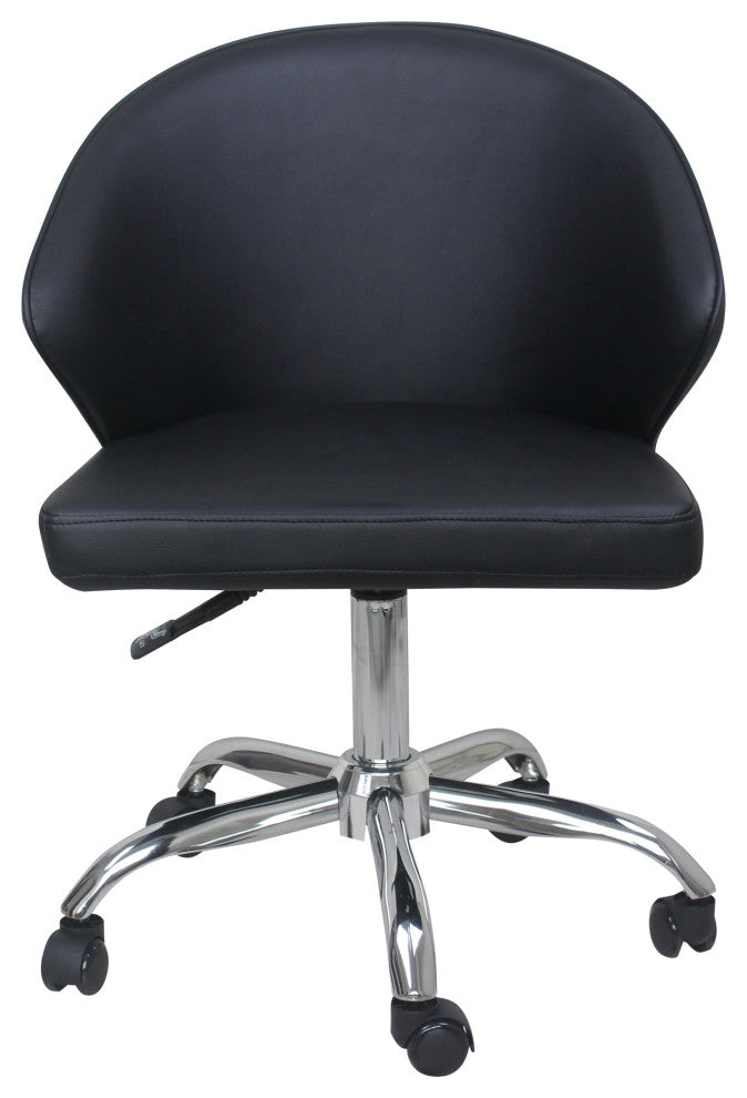 Contemporary Albus Swivel Office Chair Black - Black