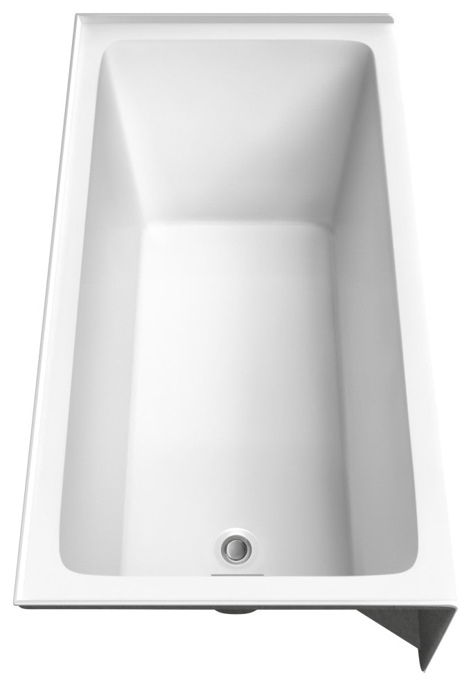 Grayley 60x32x18" Alcove Bathtub With Left-Hand Drain andTrim, Polished Chrome
